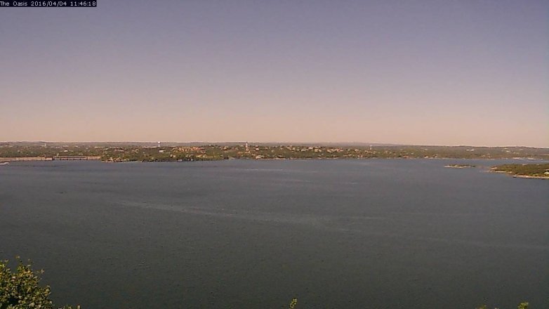 Lake Travis webcam, April 4, 2016 10:55 AM CT
