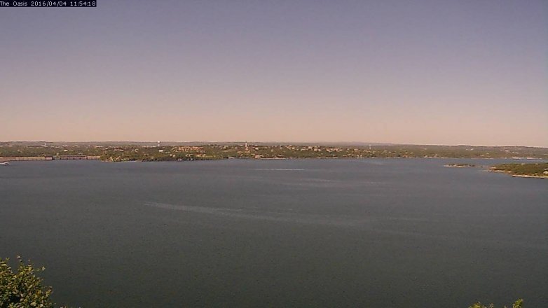 Lake Travis webcam, April 4, 2016 11:00 AM CT
