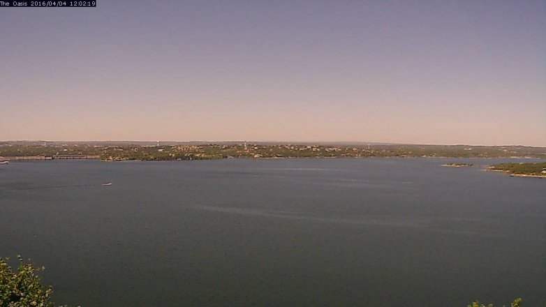 Lake Travis webcam, April 4, 2016 11:10 AM CT