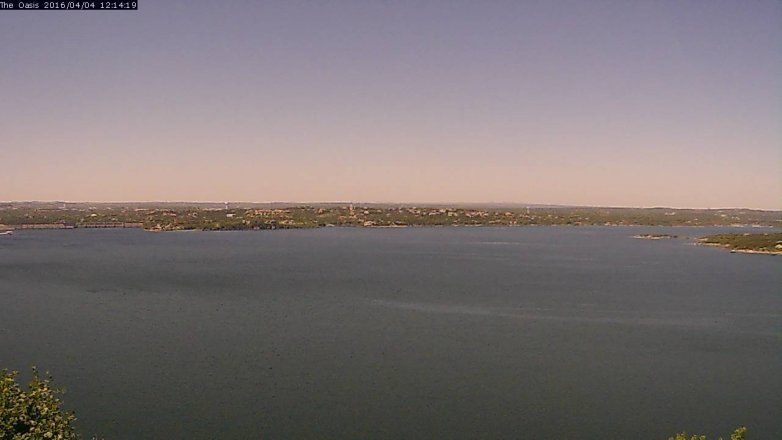 Lake Travis webcam, April 4, 2016 11:20 AM CT