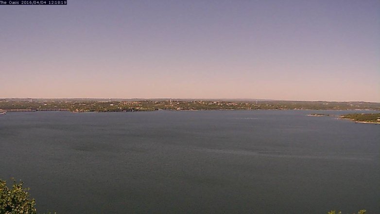 Lake Travis webcam, April 4, 2016 11:25 AM CT