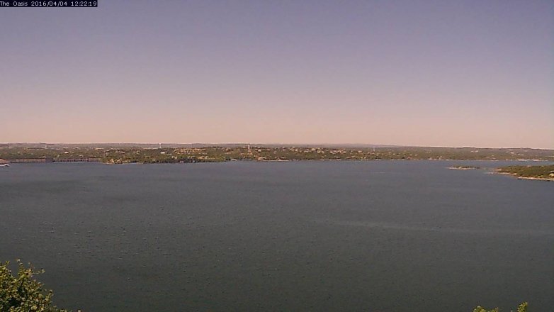 Lake Travis webcam, April 4, 2016 11:30 AM CT
