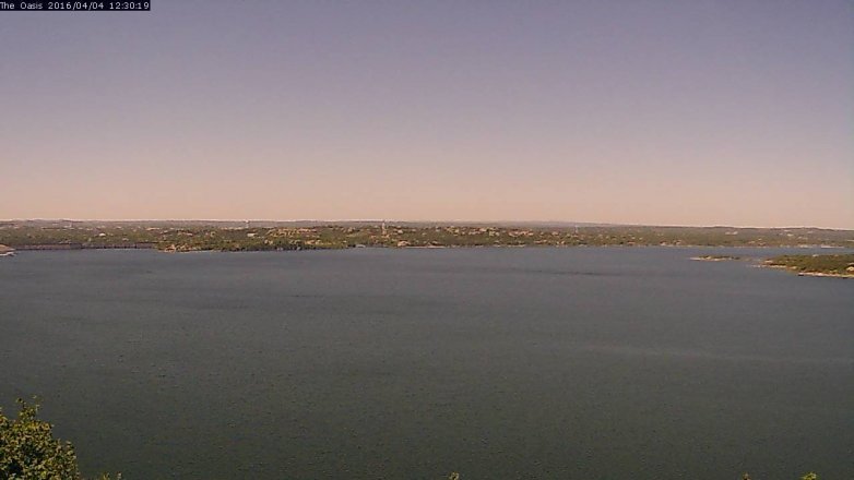 Lake Travis webcam, April 4, 2016 11:35 AM CT