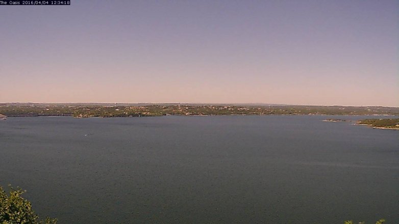 Lake Travis webcam, April 4, 2016 11:40 AM CT