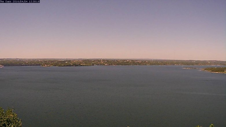 Lake Travis webcam, April 4, 2016 11:45 AM CT