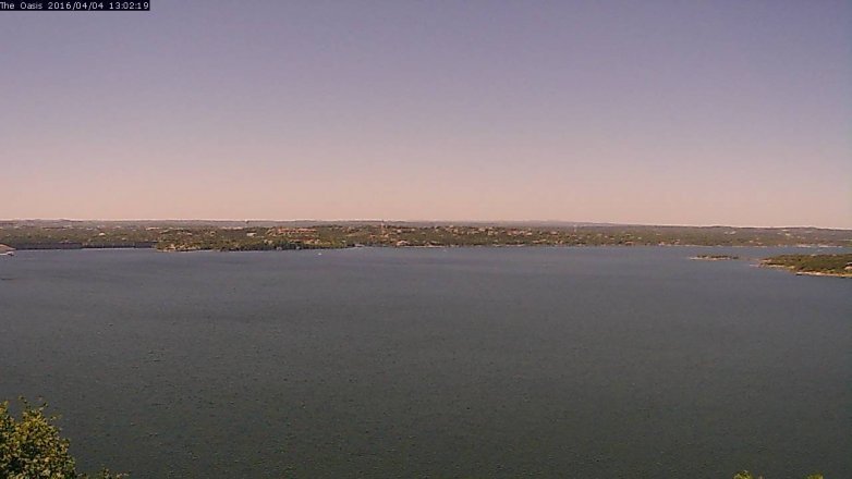 Lake Travis webcam, April 4, 2016 12:10 PM CT
