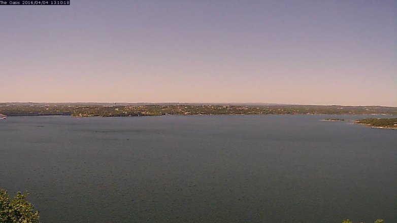 Lake Travis webcam, April 4, 2016 12:15 PM CT