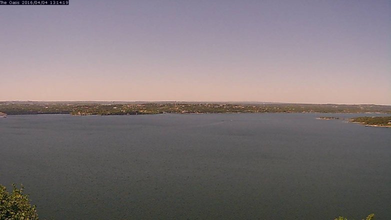 Lake Travis webcam, April 4, 2016 12:20 PM CT