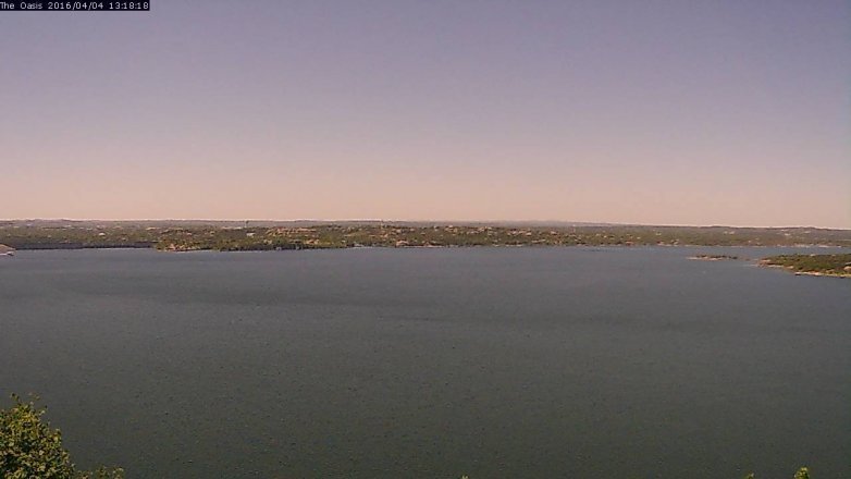 Lake Travis webcam, April 4, 2016 12:25 PM CT