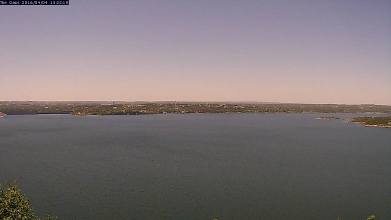 Lake Travis webcam, April 4, 2016 12:30 PM CT