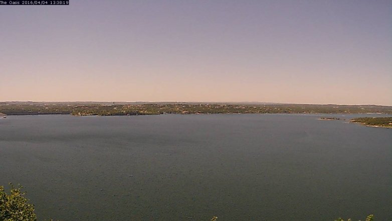 Lake Travis webcam, April 4, 2016 12:45 PM CT