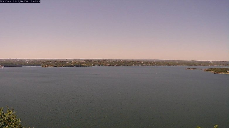 Lake Travis webcam, April 4, 2016 12:50 PM CT