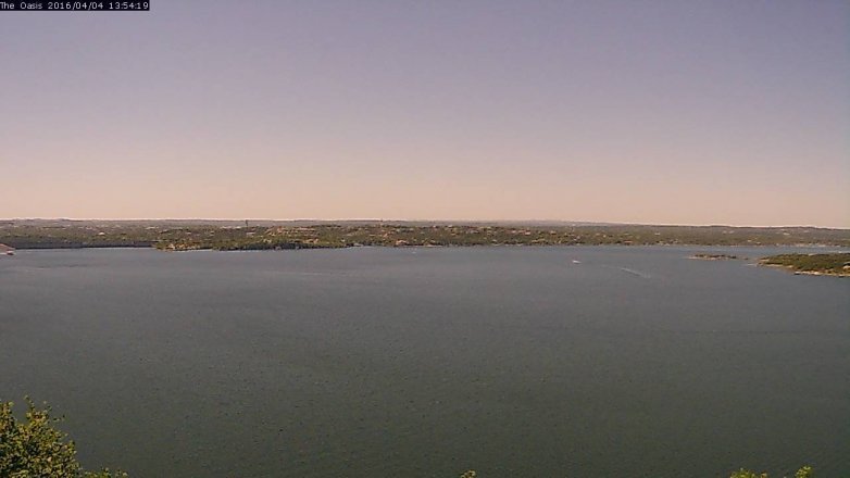 Lake Travis webcam, April 4, 2016 1:00 PM CT