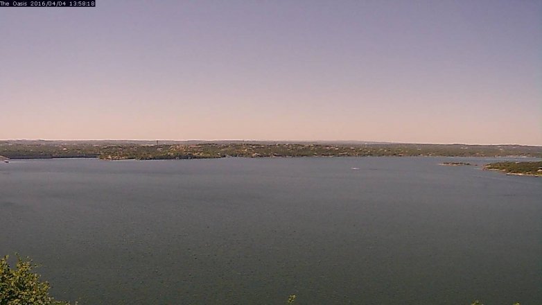 Lake Travis webcam, April 4, 2016 1:05 PM CT