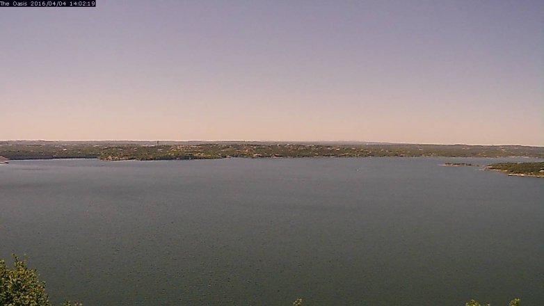 Lake Travis webcam, April 4, 2016 1:10 PM CT