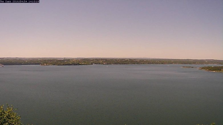 Lake Travis webcam, April 4, 2016 1:15 PM CT
