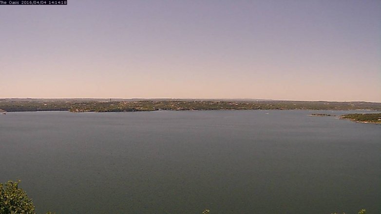 Lake Travis webcam, April 4, 2016 1:20 PM CT