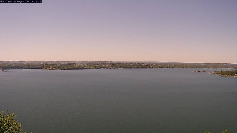 Lake Travis webcam, April 4, 2016 1:25 PM CT