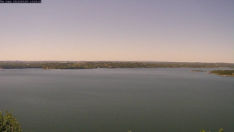 Lake Travis webcam, April 4, 2016 1:30 PM CT