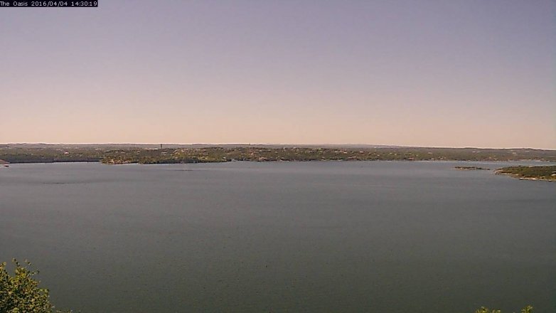 Lake Travis webcam, April 4, 2016 1:35 PM CT
