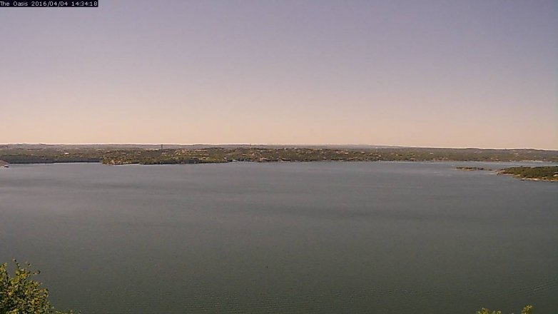 Lake Travis webcam, April 4, 2016 1:40 PM CT