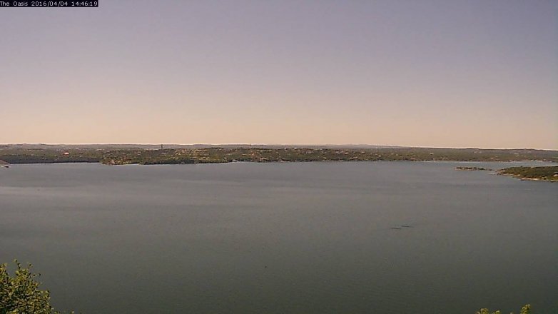 Lake Travis webcam, April 4, 2016 1:50 PM CT