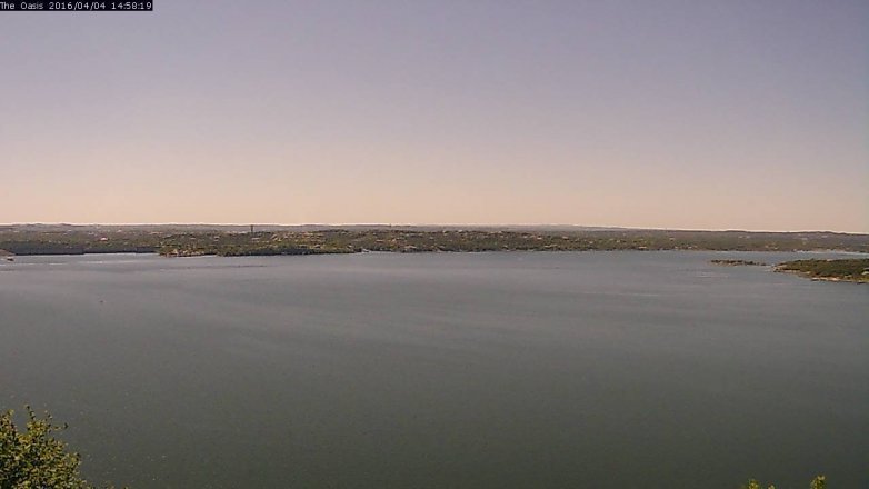 Lake Travis webcam, April 4, 2016 2:05 PM CT