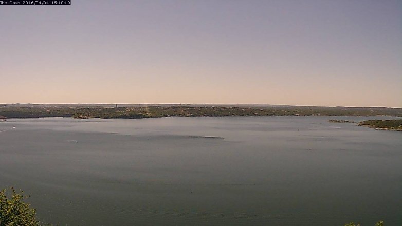 Lake Travis webcam, April 4, 2016 2:15 PM CT