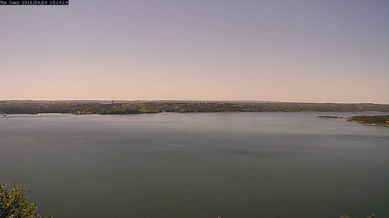 Lake Travis webcam, April 4, 2016 2:20 PM CT