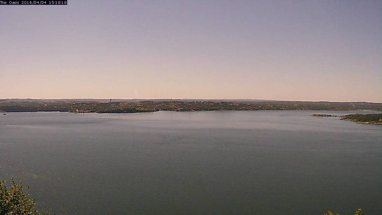 Lake Travis webcam, April 4, 2016 2:25 PM CT