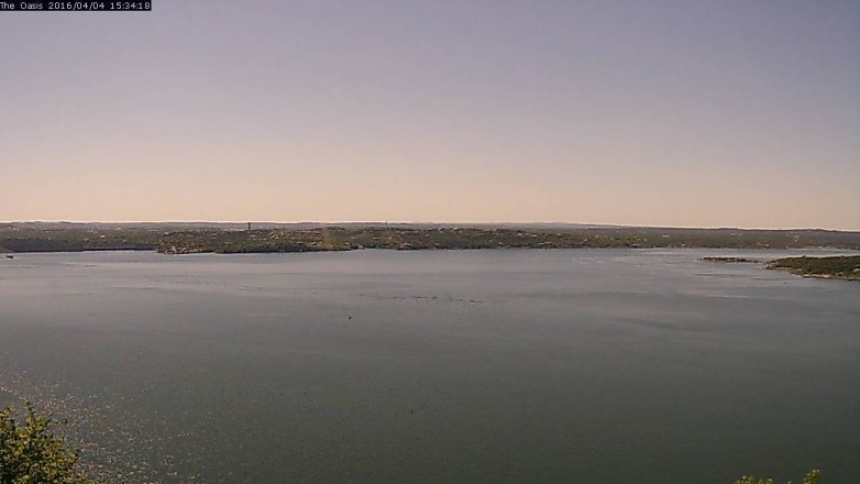 Lake Travis webcam, April 4, 2016 2:40 PM CT