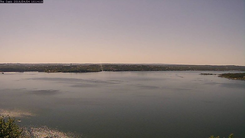 Lake Travis webcam, April 4, 2016 3:20 PM CT