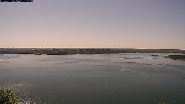 Lake Travis webcam, April 4, 2016 3:25 PM CT