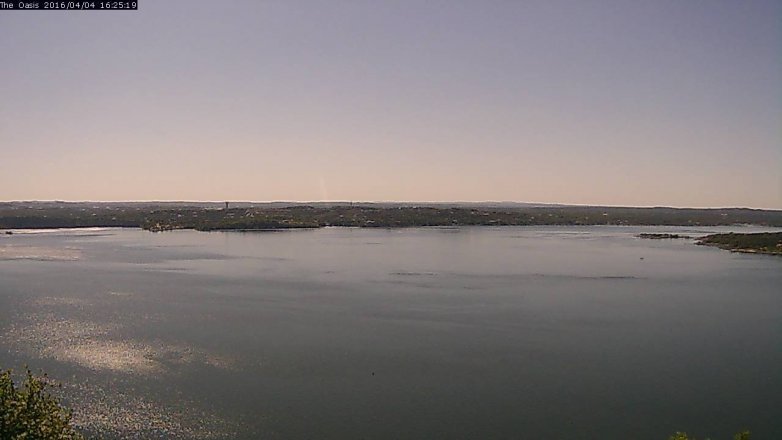 Lake Travis webcam, April 4, 2016 3:35 PM CT