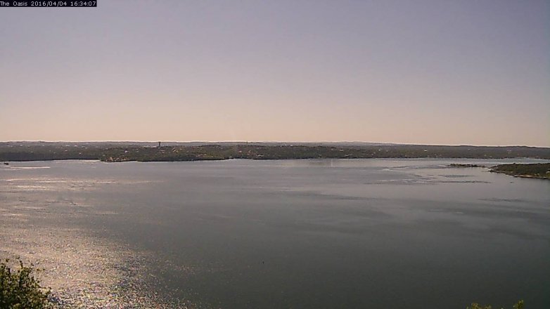Lake Travis webcam, April 4, 2016 3:40 PM CT
