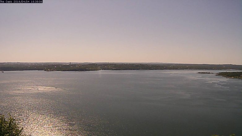 Lake Travis webcam, April 4, 2016 3:45 PM CT