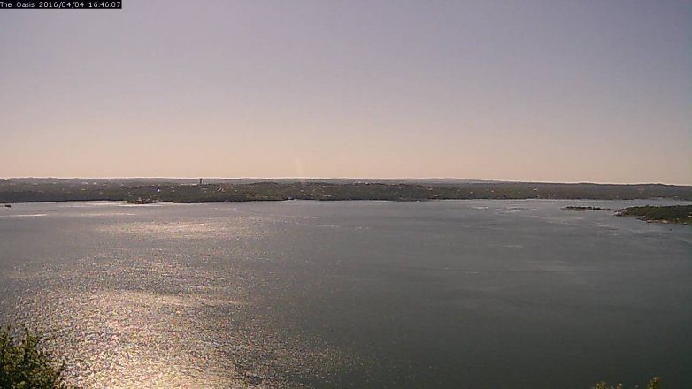 Lake Travis webcam, April 4, 2016 3:50 PM CT