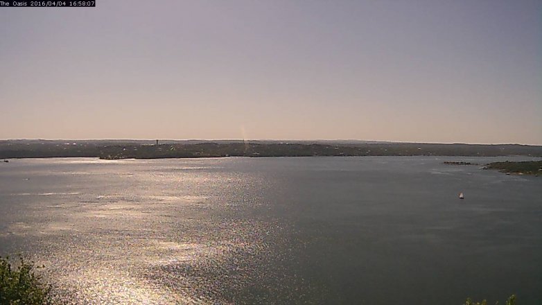 Lake Travis webcam, April 4, 2016 4:05 PM CT