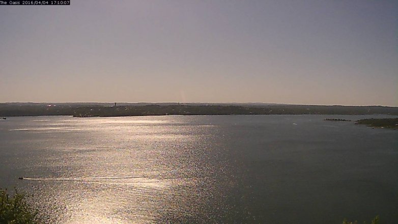 Lake Travis webcam, April 4, 2016 4:15 PM CT