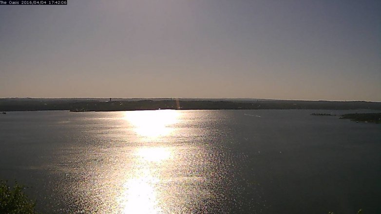 Lake Travis webcam, April 4, 2016 4:50 PM CT