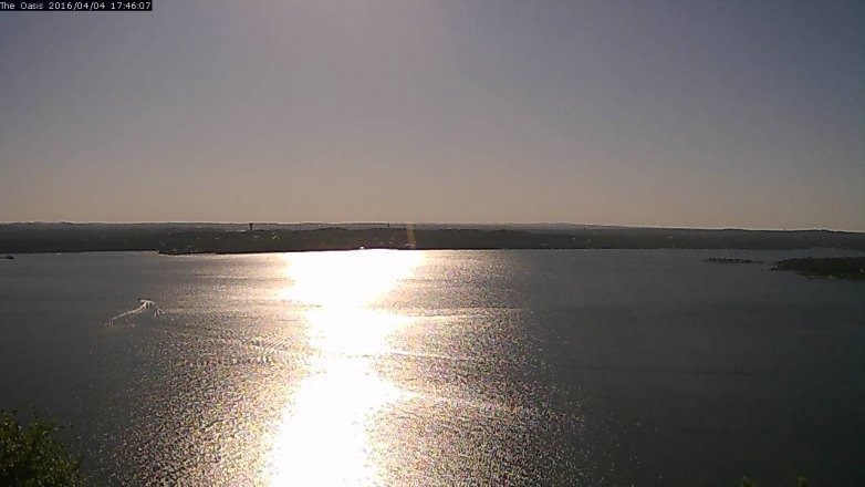 Lake Travis webcam, April 4, 2016 4:55 PM CT