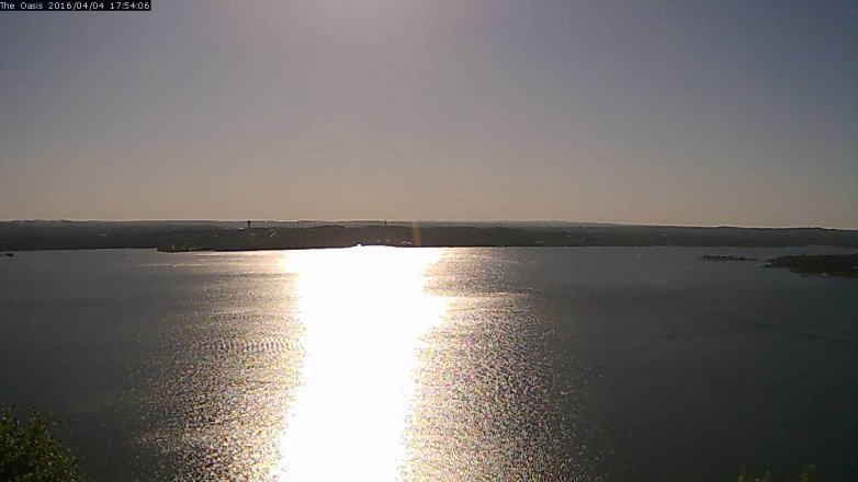Lake Travis webcam, April 4, 2016 5:00 PM CT