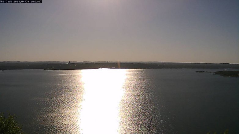 Lake Travis webcam, April 4, 2016 5:10 PM CT