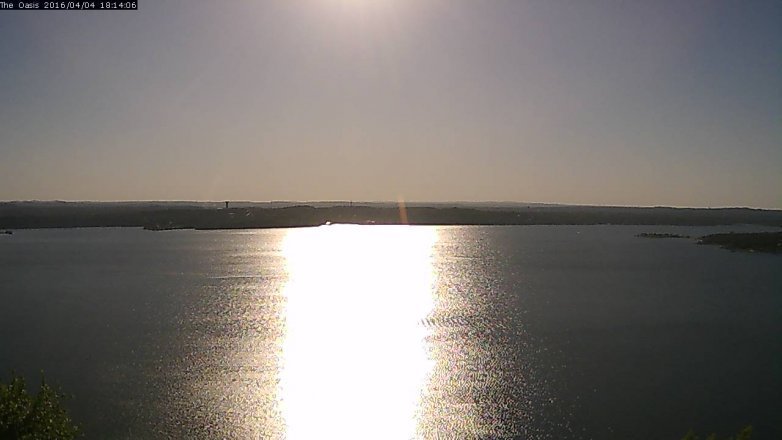 Lake Travis webcam, April 4, 2016 5:20 PM CT