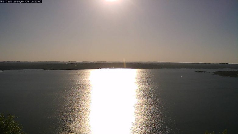 Lake Travis webcam, April 4, 2016 5:30 PM CT