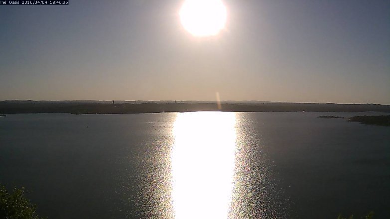 Lake Travis webcam, April 4, 2016 5:55 PM CT