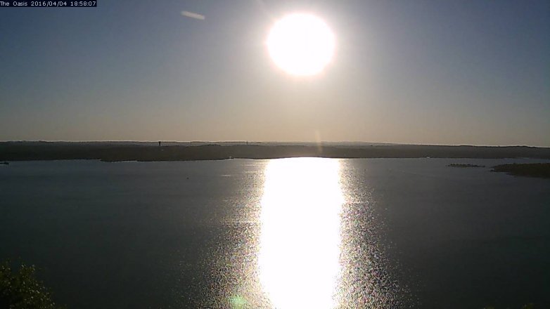 Lake Travis webcam, April 4, 2016 6:05 PM CT