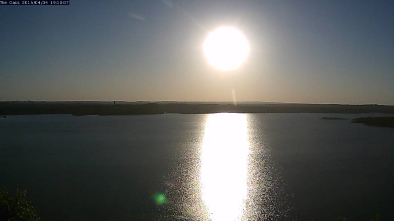 Lake Travis webcam, April 4, 2016 6:15 PM CT