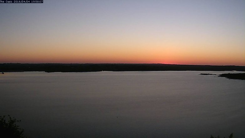 Lake Travis webcam, April 4, 2016 7:05 PM CT