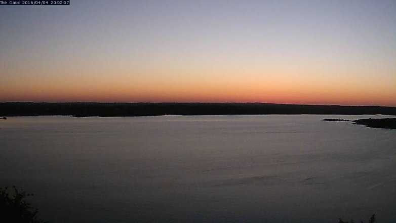 Lake Travis webcam, April 4, 2016 7:10 PM CT